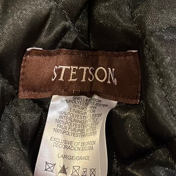 Stetson Winter Trapper Earflap Hat Cap new plaid check Hunting Mens Size Large - Picture 12 of 15